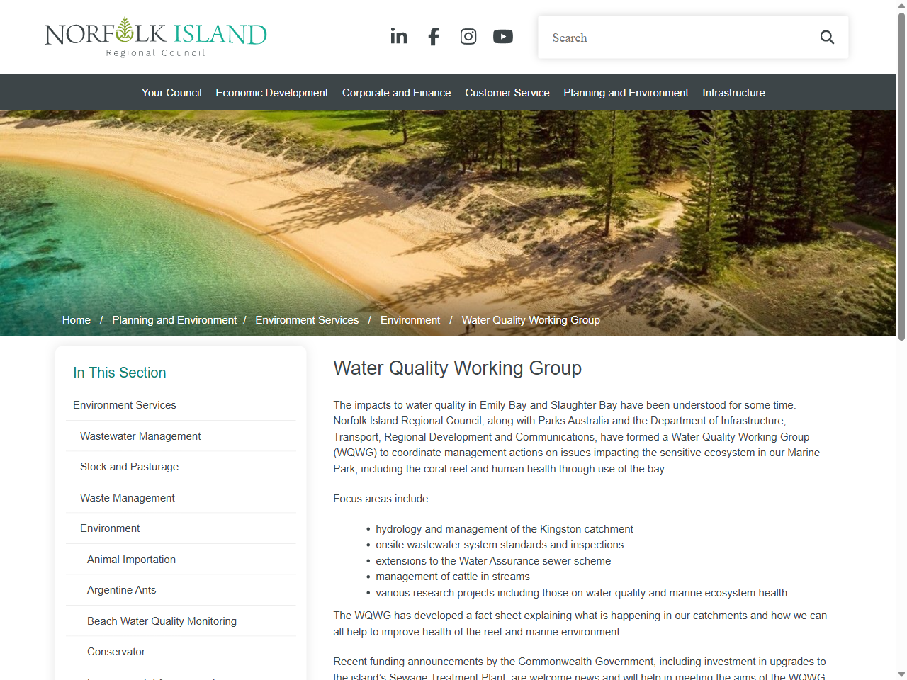 Preview of Norfolk Marine Park managers' update - Reporting on Emily and Slaughter Bay Reef health, accessed July 27, 2025