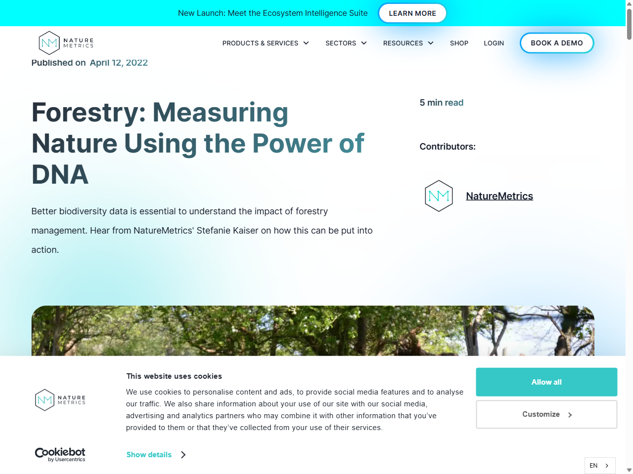 Preview of Forestry: Measuring nature using the power of DNA - NatureMetrics