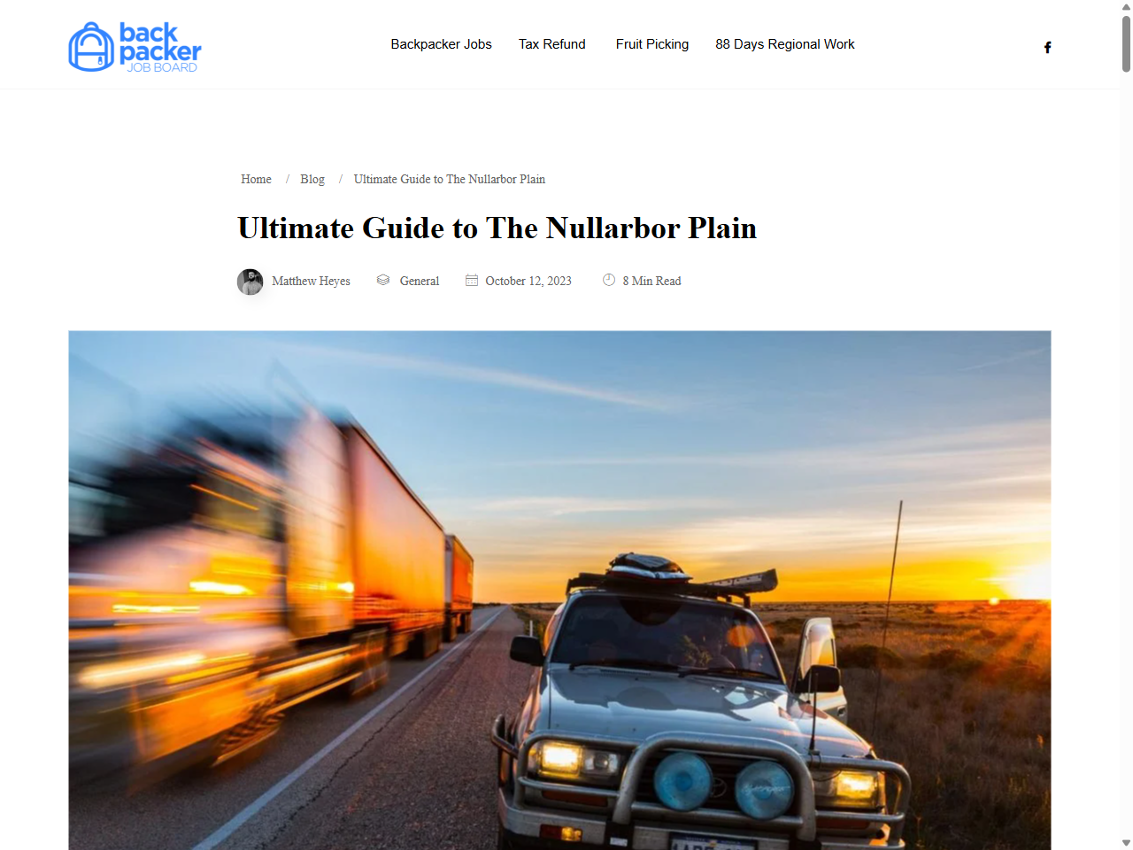 Preview of How to Cross The Nullarbor Plain (A Complete Guide) - Backpacker Job Board, accessed July 26, 2025,