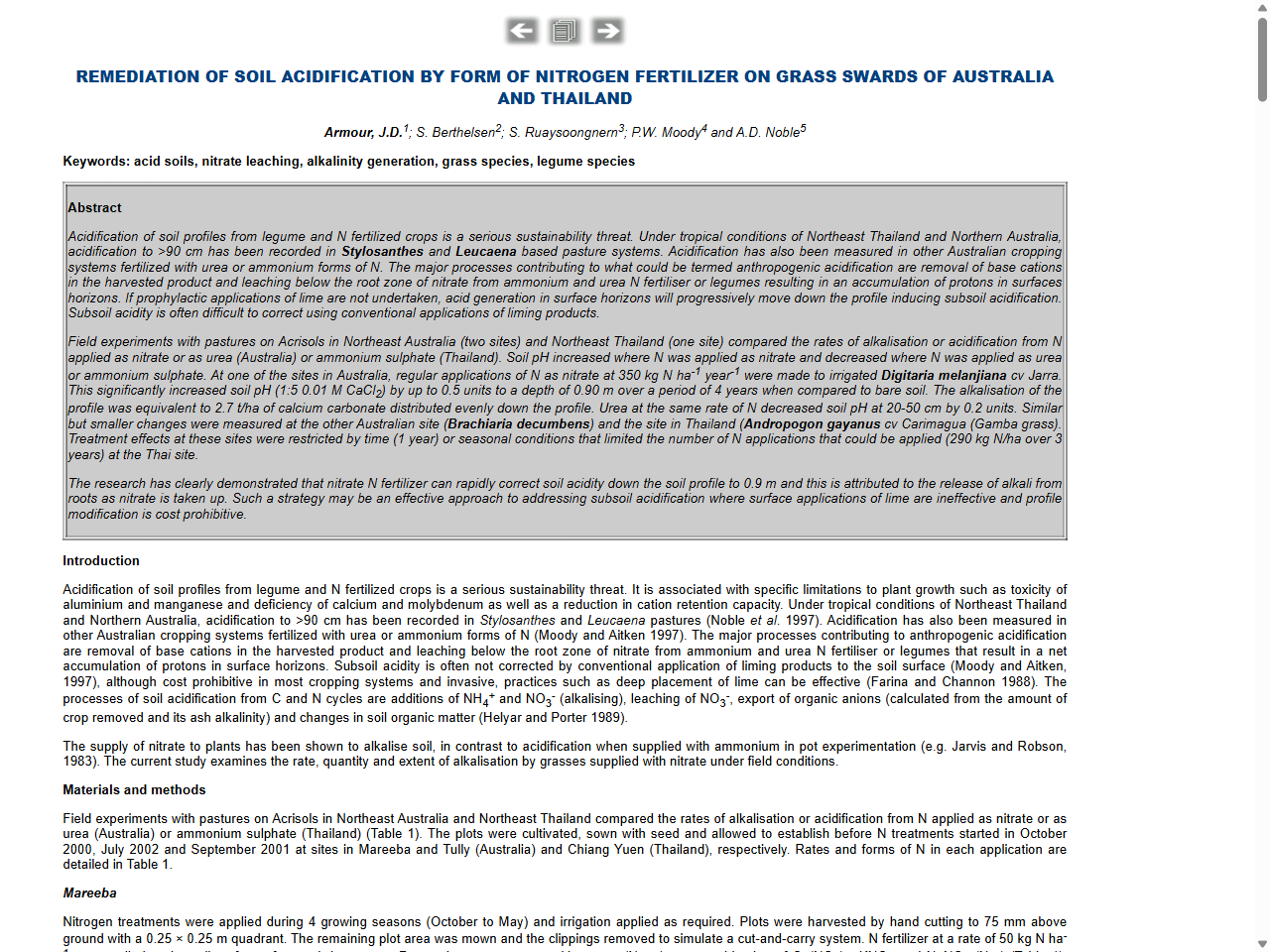Preview of Remediation of soil acidification by form of nitrogen fertilizer on grass swards of Australia and Thailand, accessed July 18, 2025, 