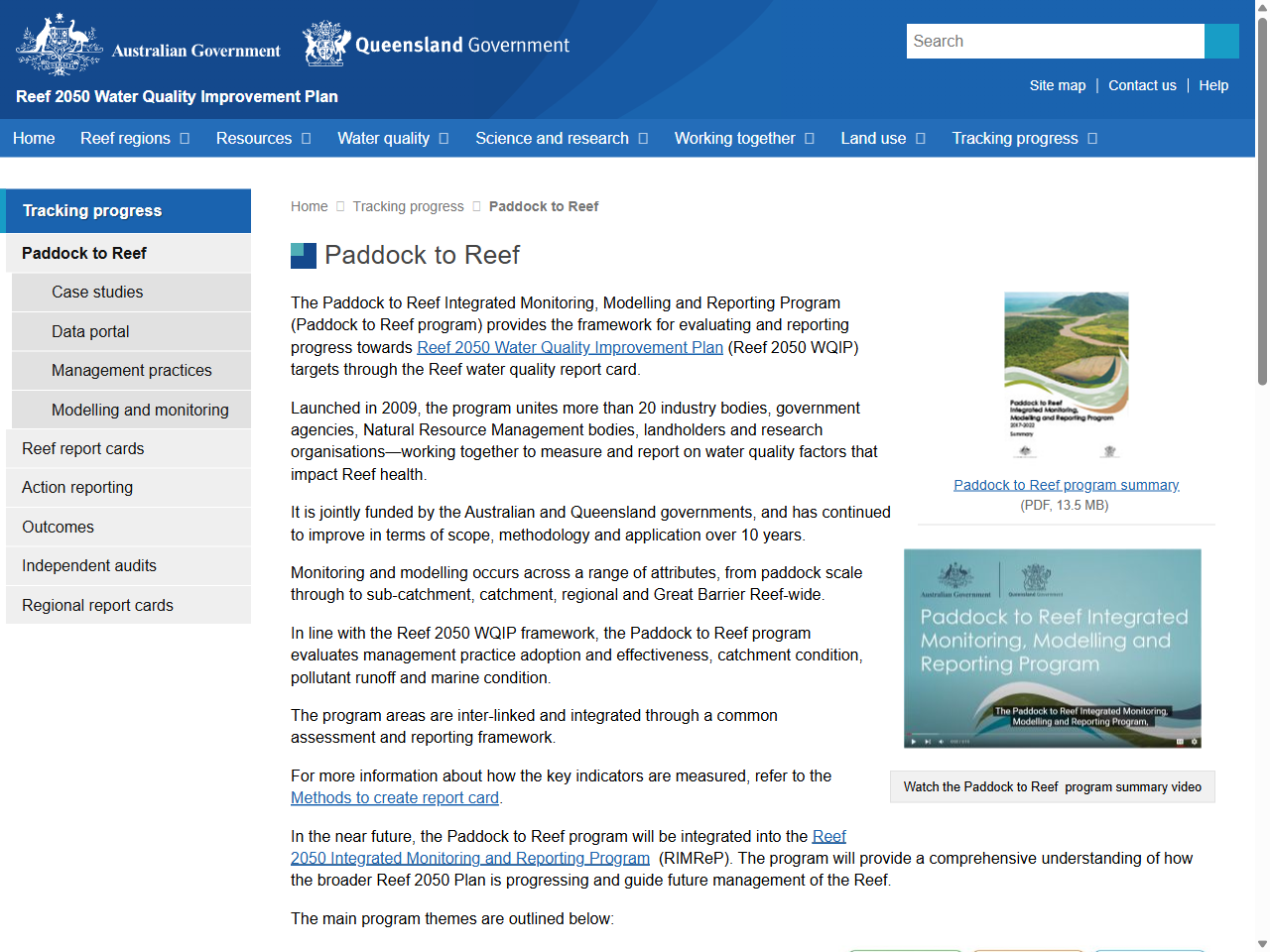 Preview of Paddock to Reef | Reef 2050 Water Quality Improvement Plan, accessed July 18, 2025,