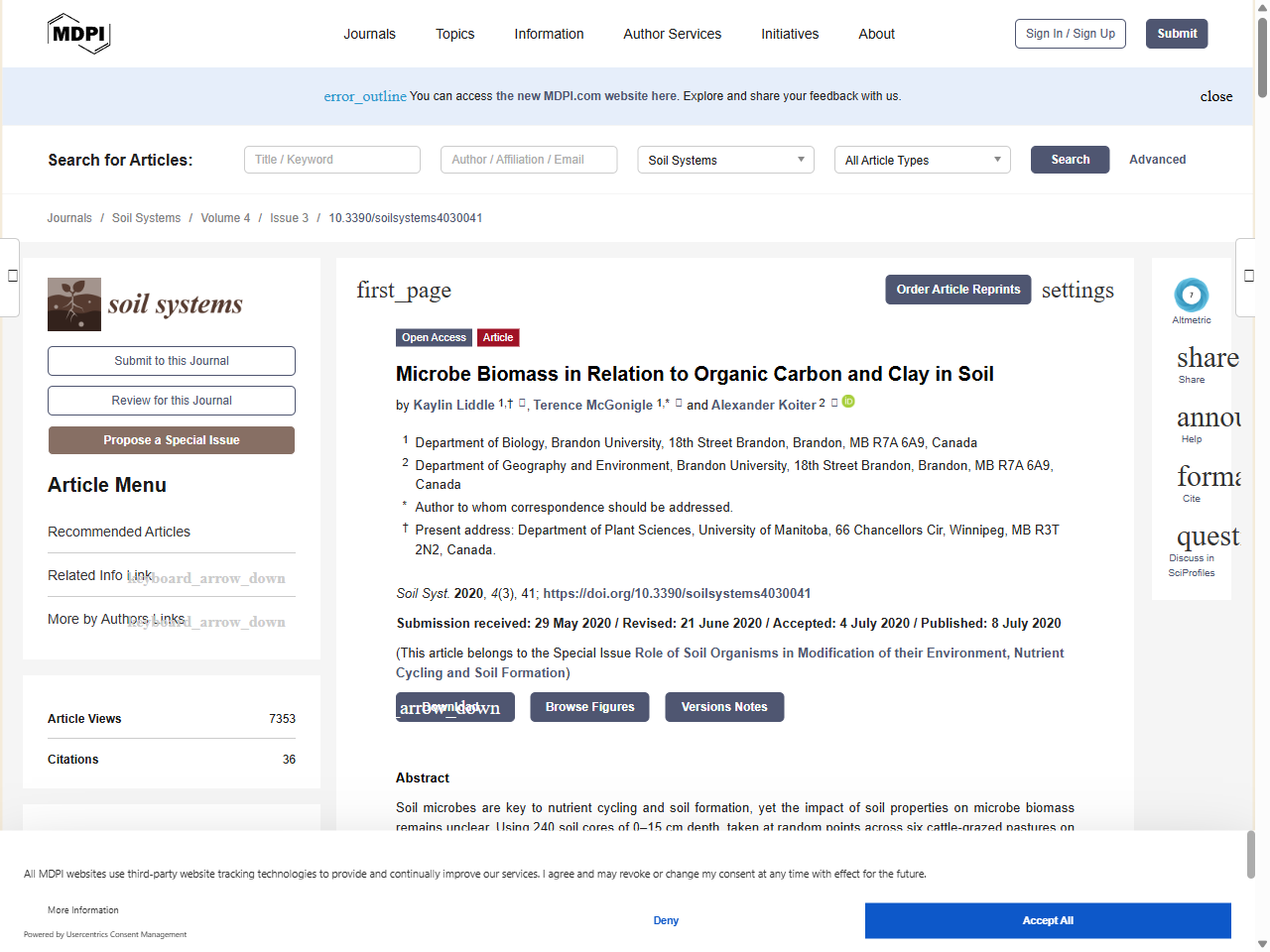 Preview of Microbe Biomass in Relation to Organic Carbon and Clay in Soil - MDPI, accessed August 28, 2025,