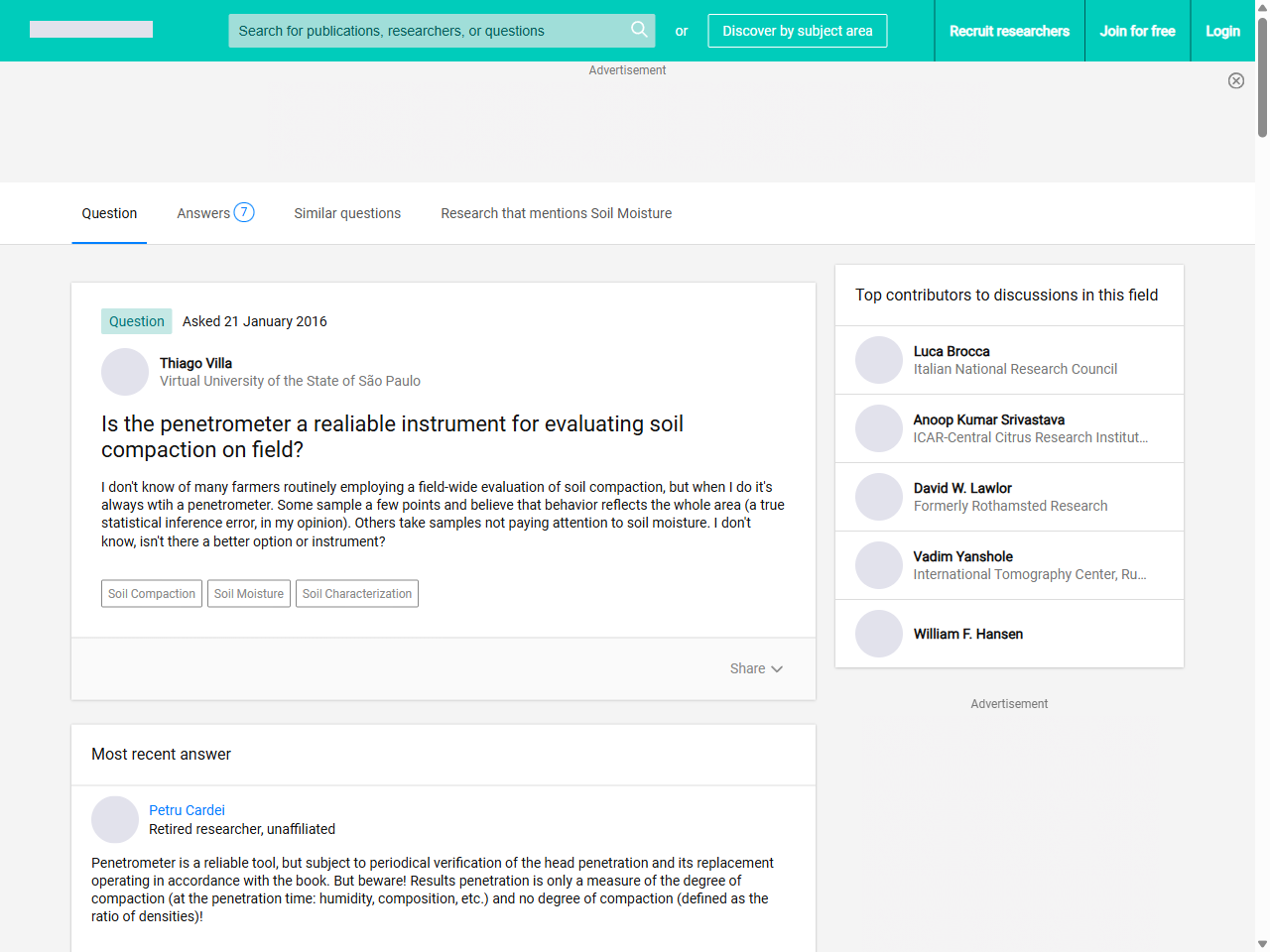 Preview of Soil bulk density and penetration resistance under different tillage and crop management systems, and their relationship with barley root growth, accessed August 28, 2025