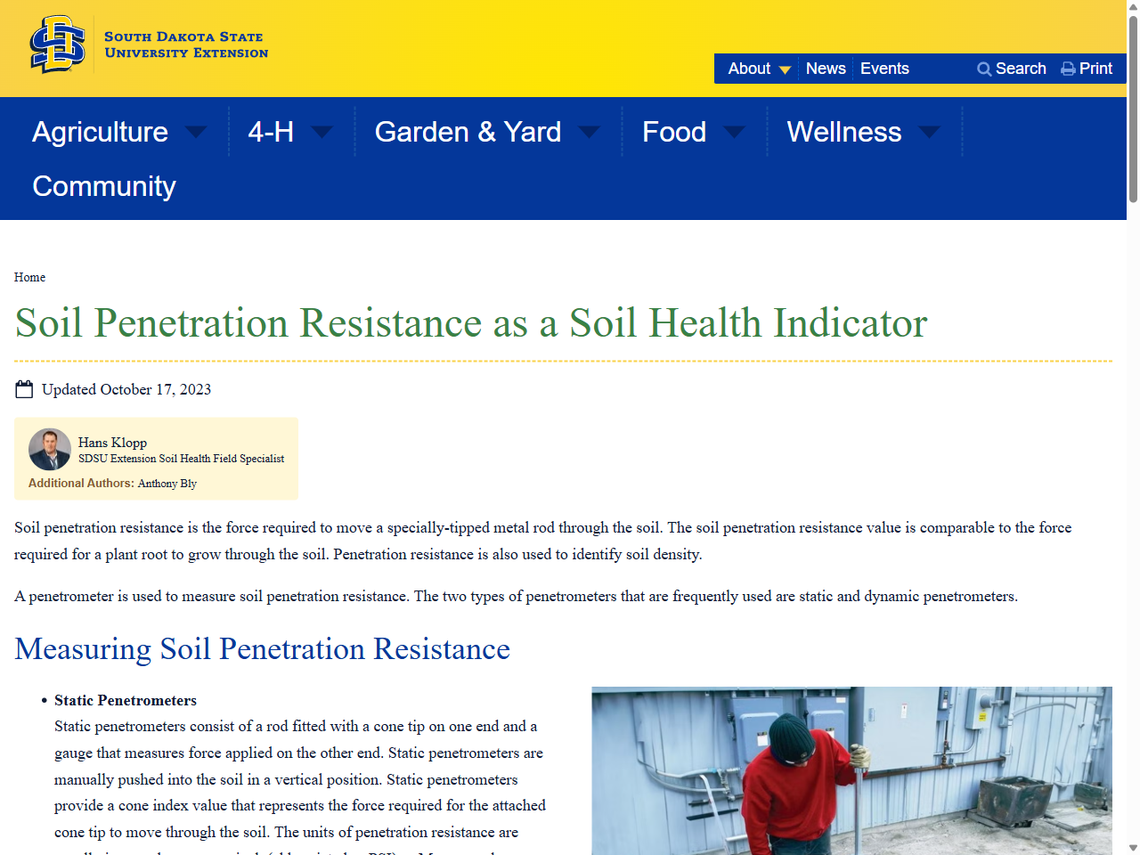 Preview of Soil Penetration Resistance as a Soil Health Indicator - SDSU Extension - South Dakota State University, accessed August 4, 2025,