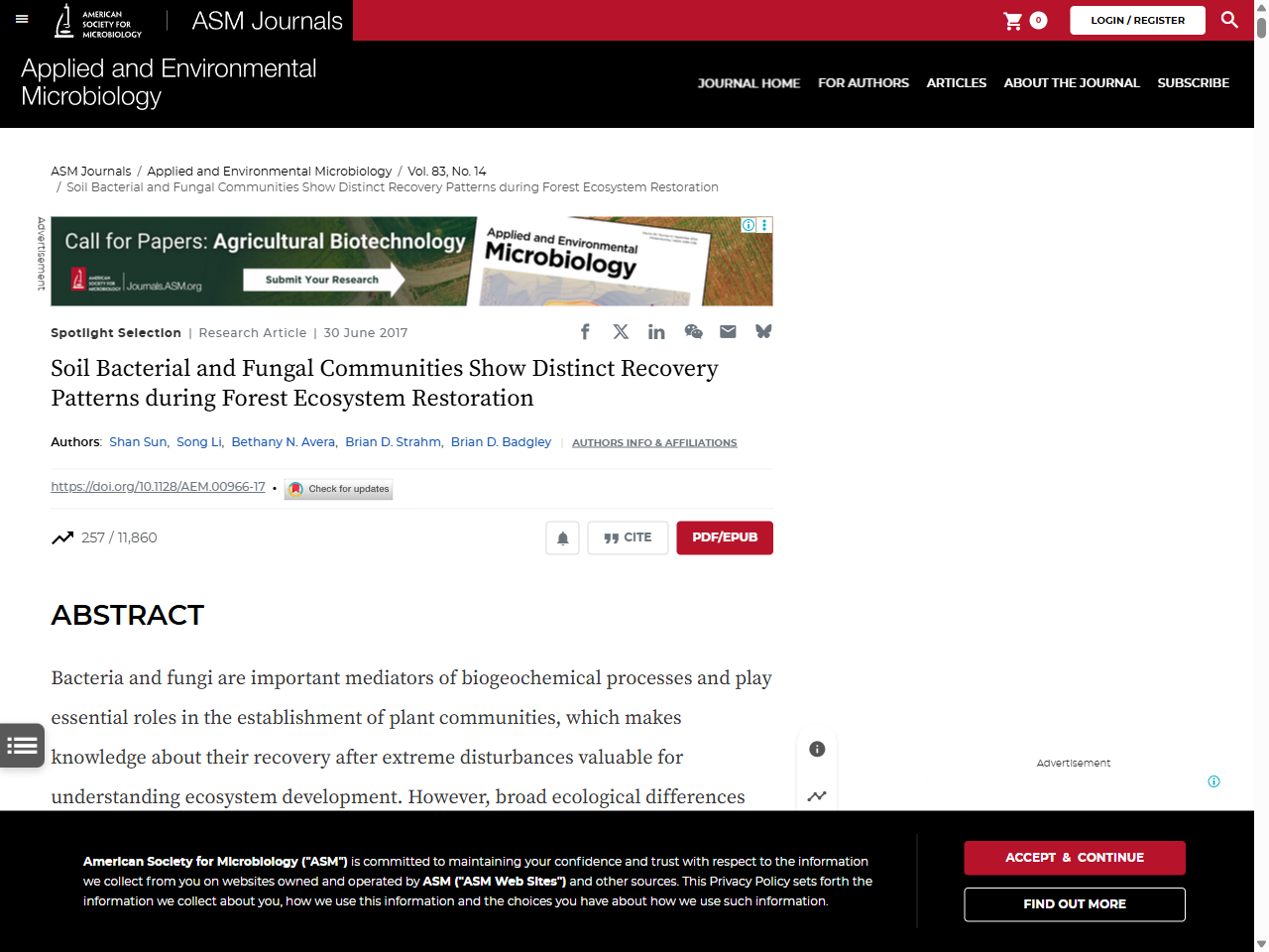 Preview of Forest succession improves the complexity of soil microbial interaction and ecological stochasticity of community assembly: Evidence from Phoebe bournei-dominated forests in subtropical regions
