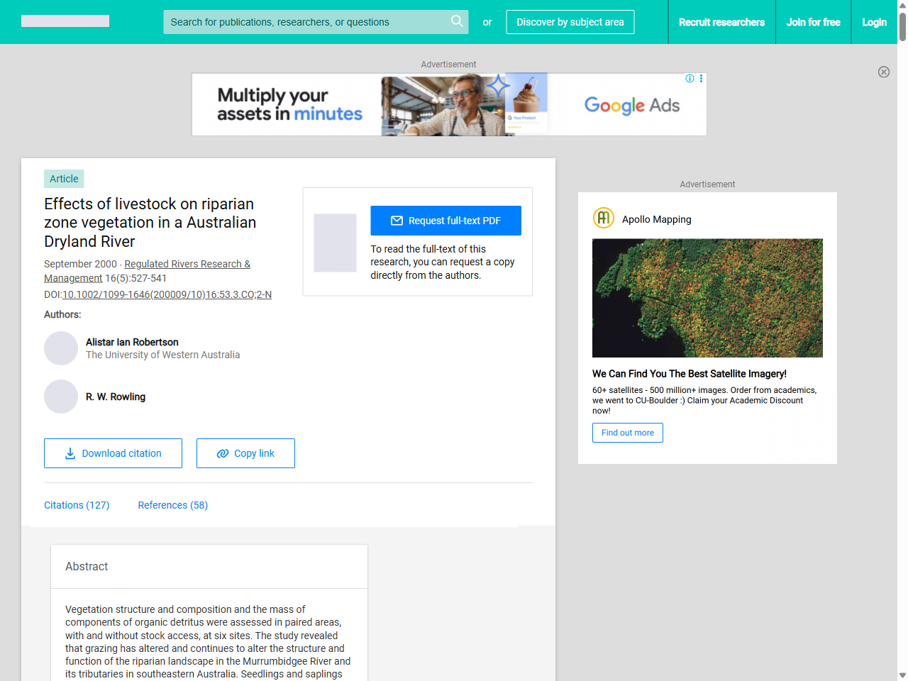 Preview of Effects of livestock on riparian zone vegetation in a Australian Dryland River - ResearchGate
