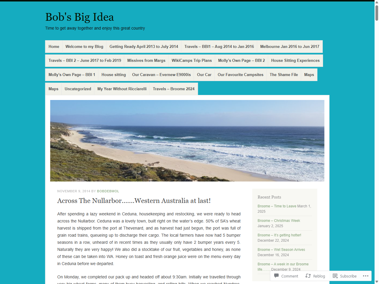 Preview of Across The Nullarbor…….Western Australia at last! - Bob's Big Idea - WordPress.com, accessed July 23, 2025