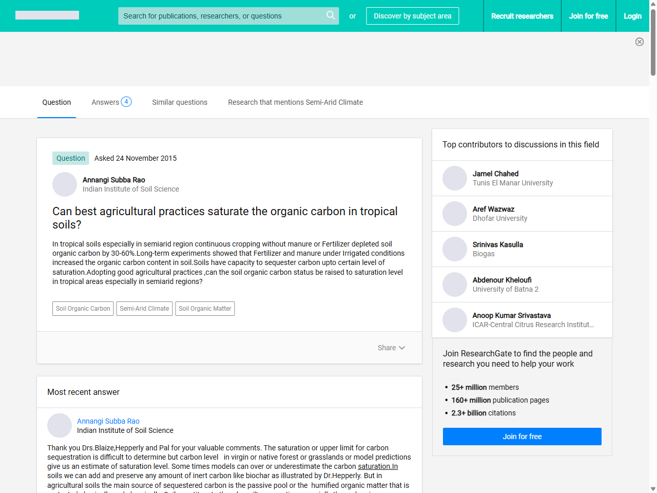 Preview of Can best agricultural practices saturate the organic carbon in tropical soils? - ResearchGate