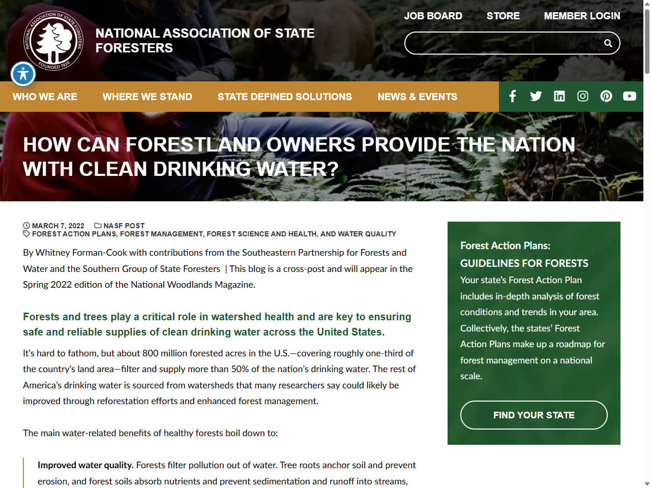 Preview of How can forestland owners provide the nation with clean drinking water?, accessed May 15, 2025,