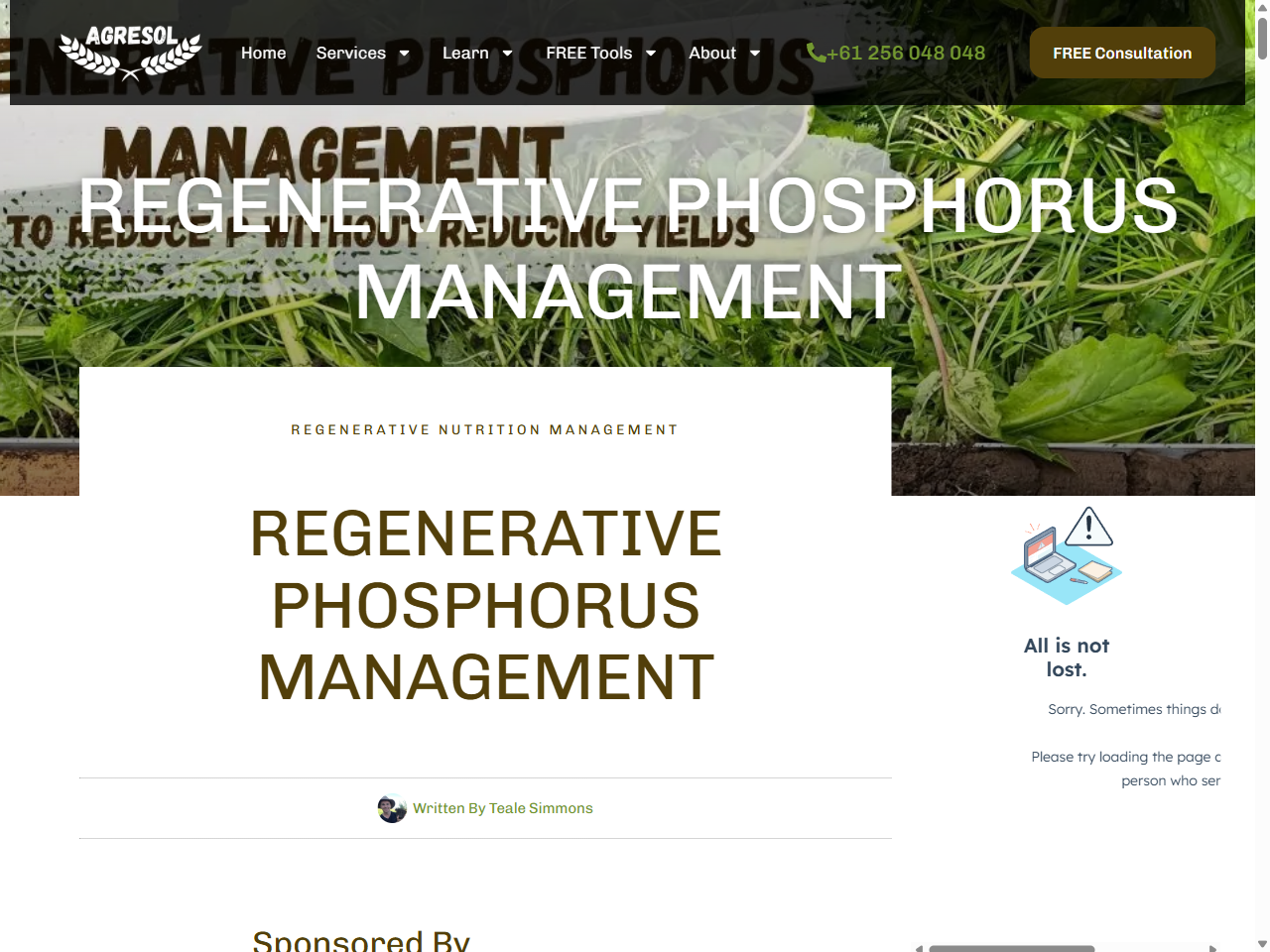 Preview of Regenerative Phosphorus Management - Agresol - Regenerative ..., accessed August 4, 2025