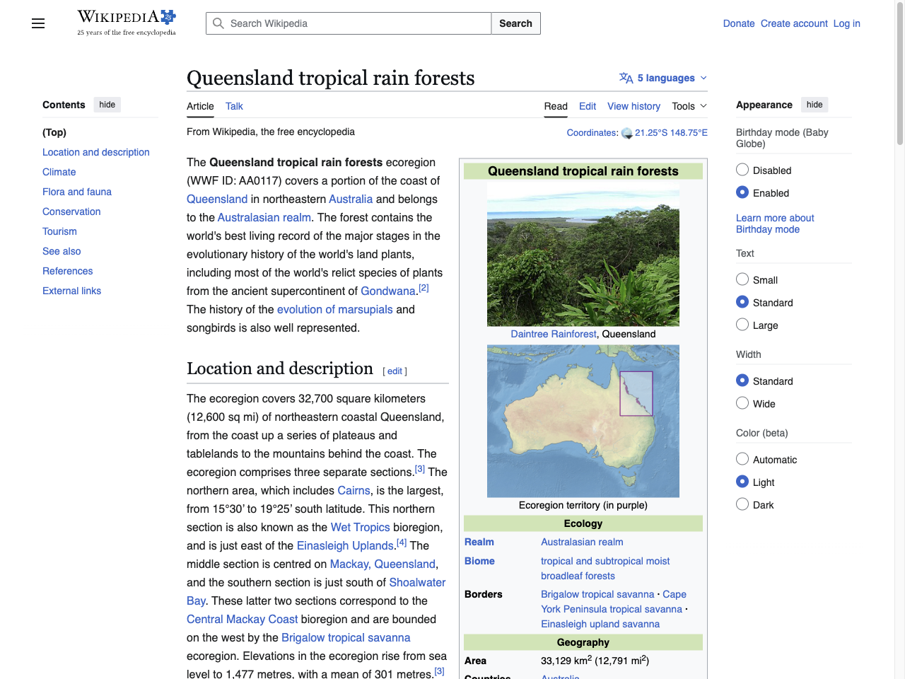 Preview of Queensland tropical rain forests - Wikipedia, accessed July 30, 2025,