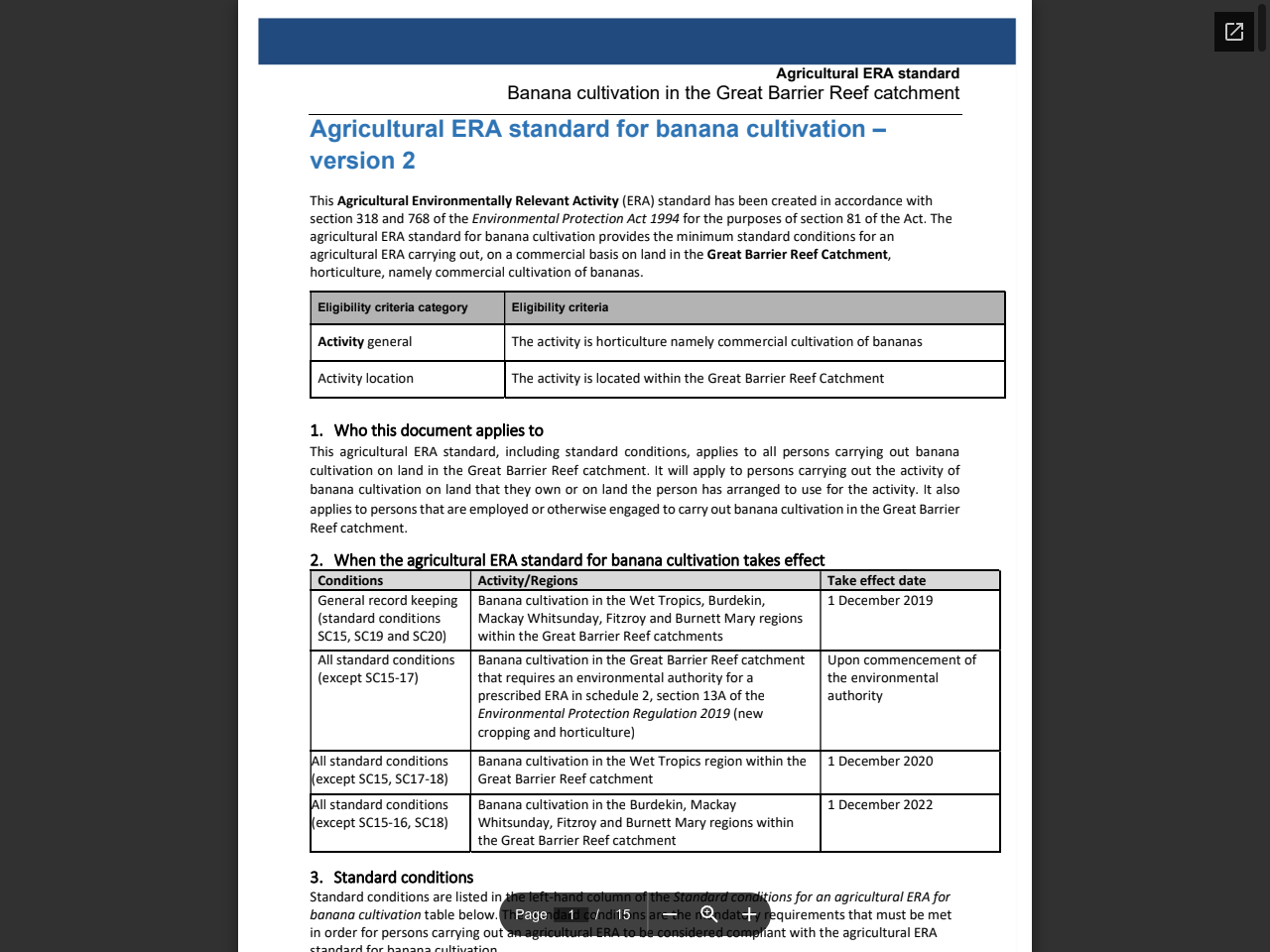 Preview of Agricultural ERA standard for banana cultivation - version 2, accessed July 18, 2025, 