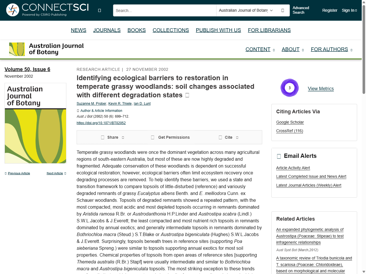 Preview of Australian Journal of Botany - CSIRO PUBLISHING, accessed August 12, 2025, 