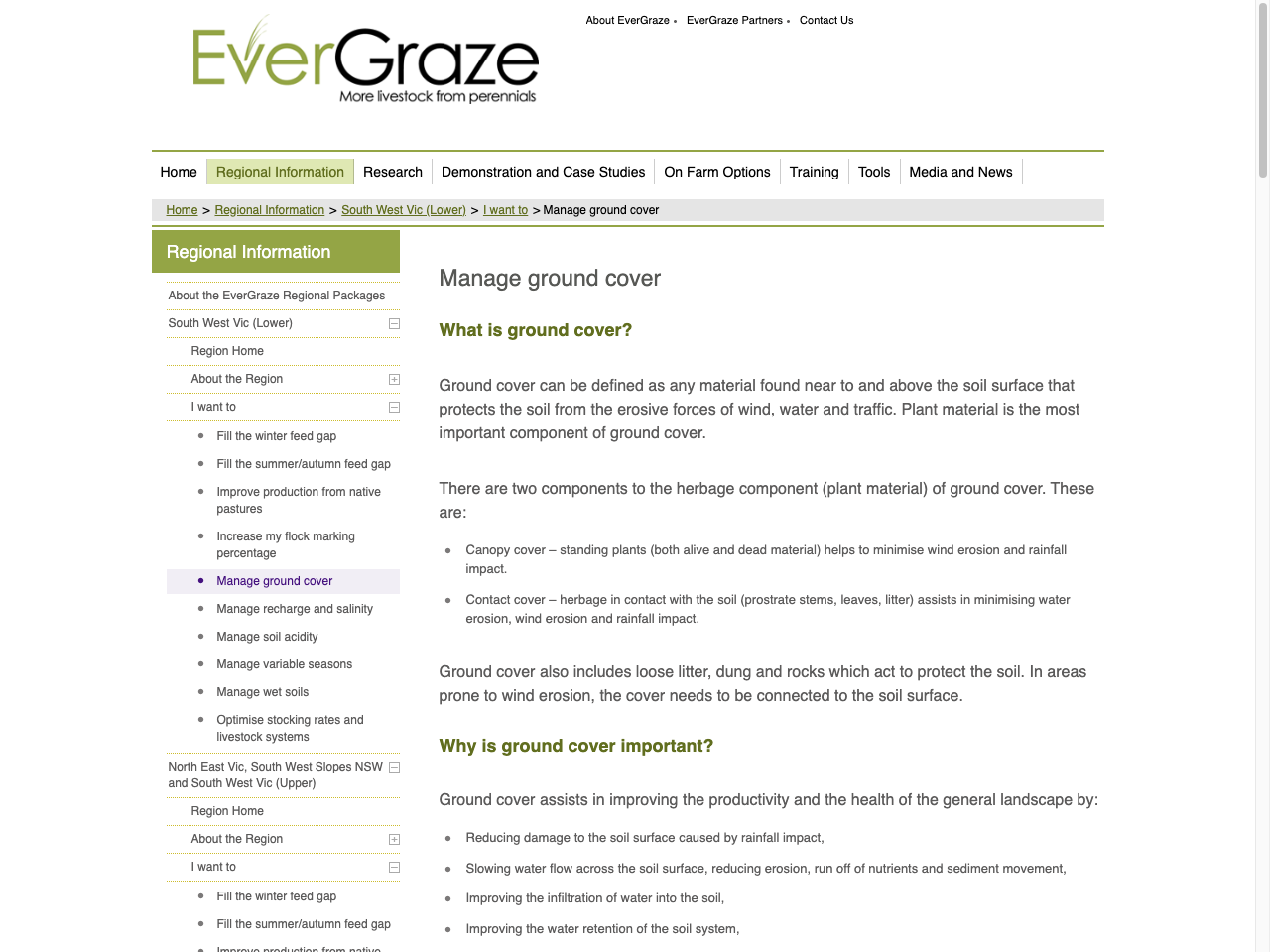 Preview of Manage ground cover | EverGraze More livestock from perennials, accessed August 10, 2025,