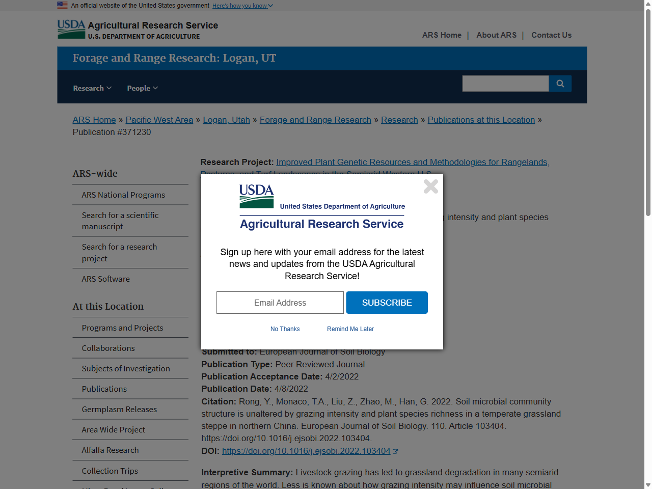 Preview of Effects of Grazing Intensity on Soil Bacterial and Fungal Community Structure in Grasslands, accessed July 29, 2025
