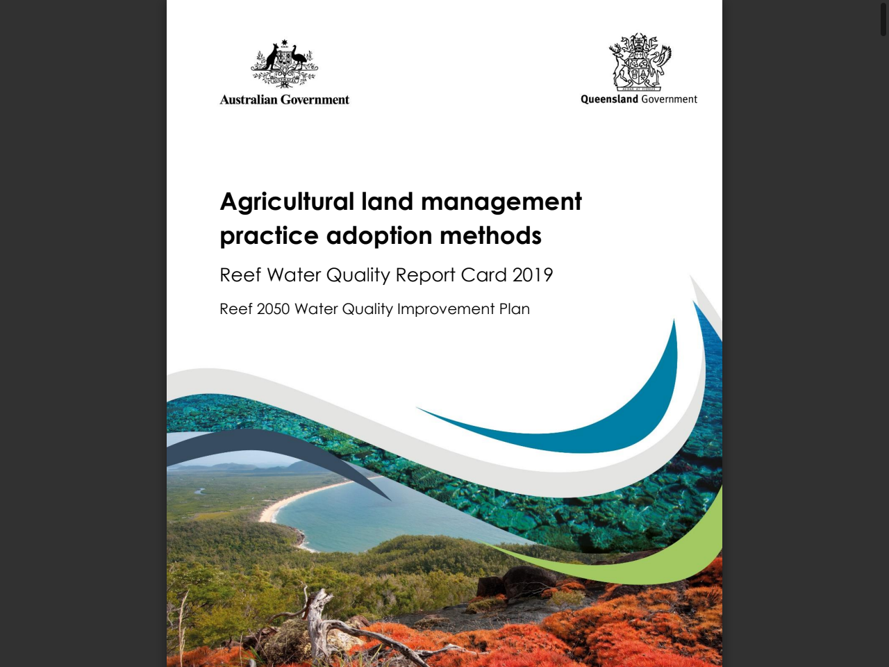 Preview of Reef Water Quality Report Card 2019 Agricultural land management practice adoption methods, accessed July 18, 2025,