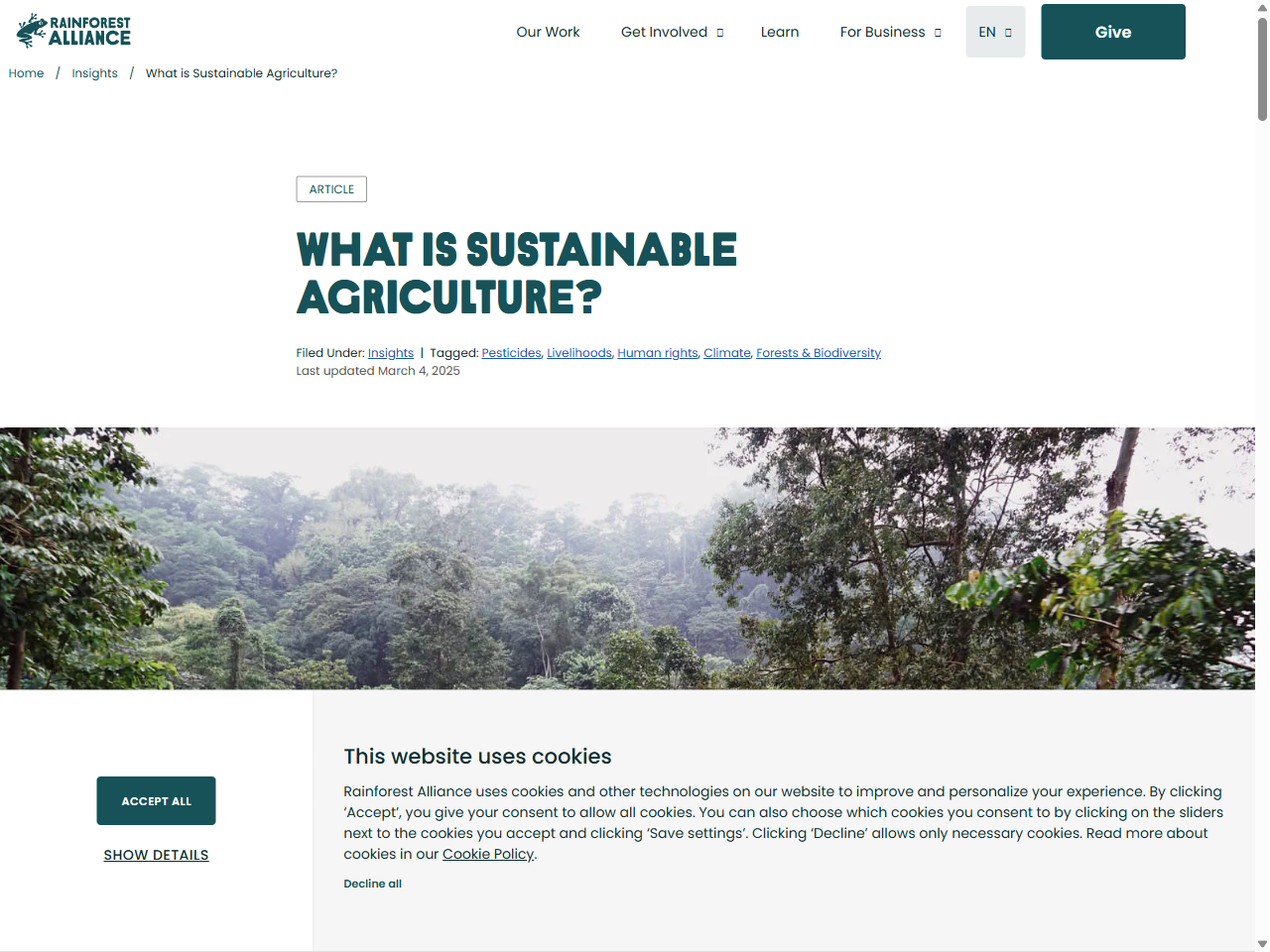 Preview of What is Sustainable Agriculture? - Rainforest Alliance, accessed July 25, 2025,