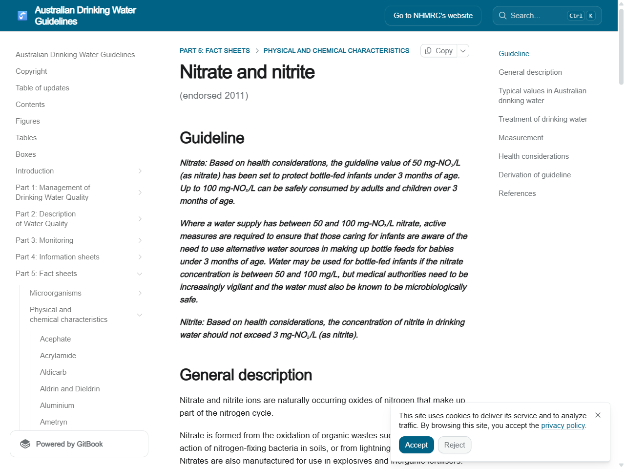 Preview of Nitrate and nitrite | Australian Drinking Water Guidelines - NHMRC, accessed August 8, 2025
