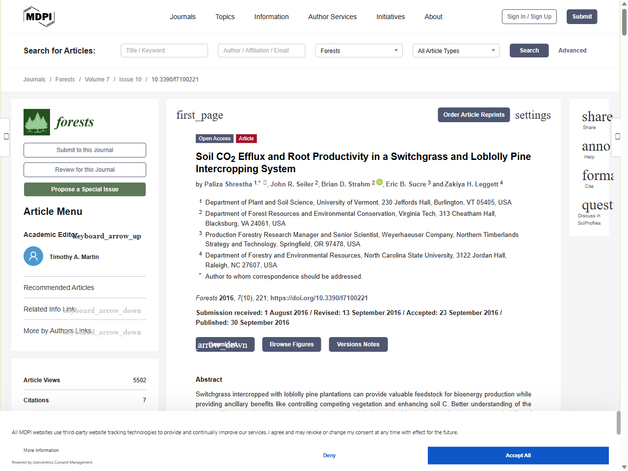 Preview of Soil CO2 Efflux and Root Productivity in a Switchgrass and Loblolly Pine Intercropping System - MDPI, accessed March 28, 2026,