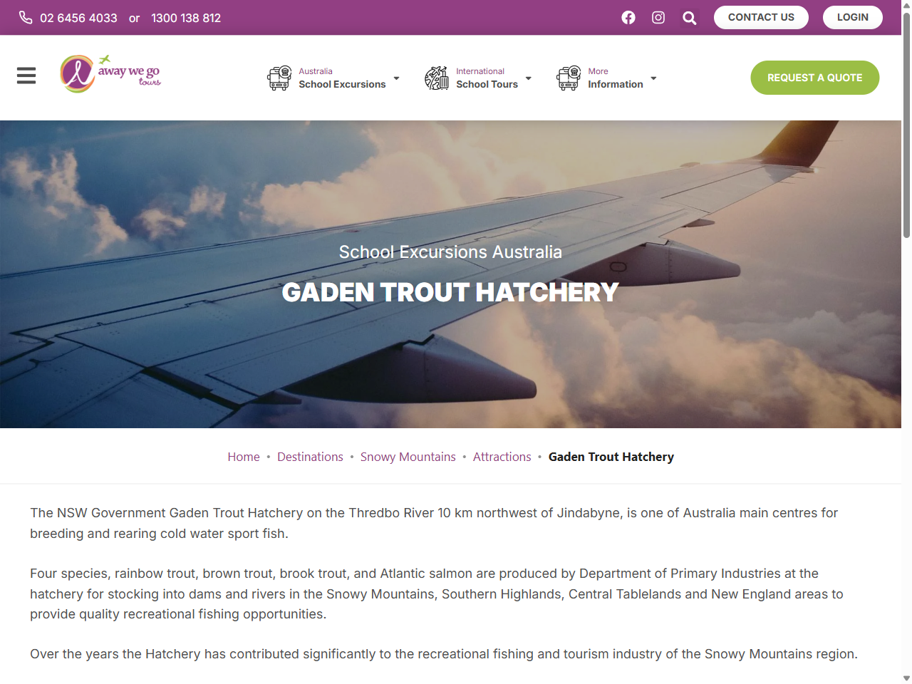 Preview of Gaden Trout Hatchery - Away We Go Tours | School Excursions & Group Tours