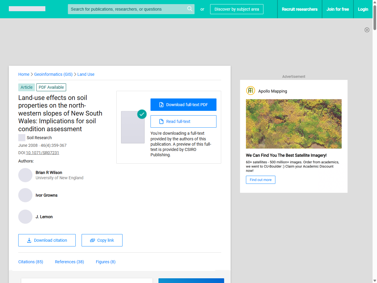 Preview of Land-use effects on soil properties on the north-western slopes of New South Wales: Implications for soil condition assessment - ResearchGate, accessed August 9, 2025, 