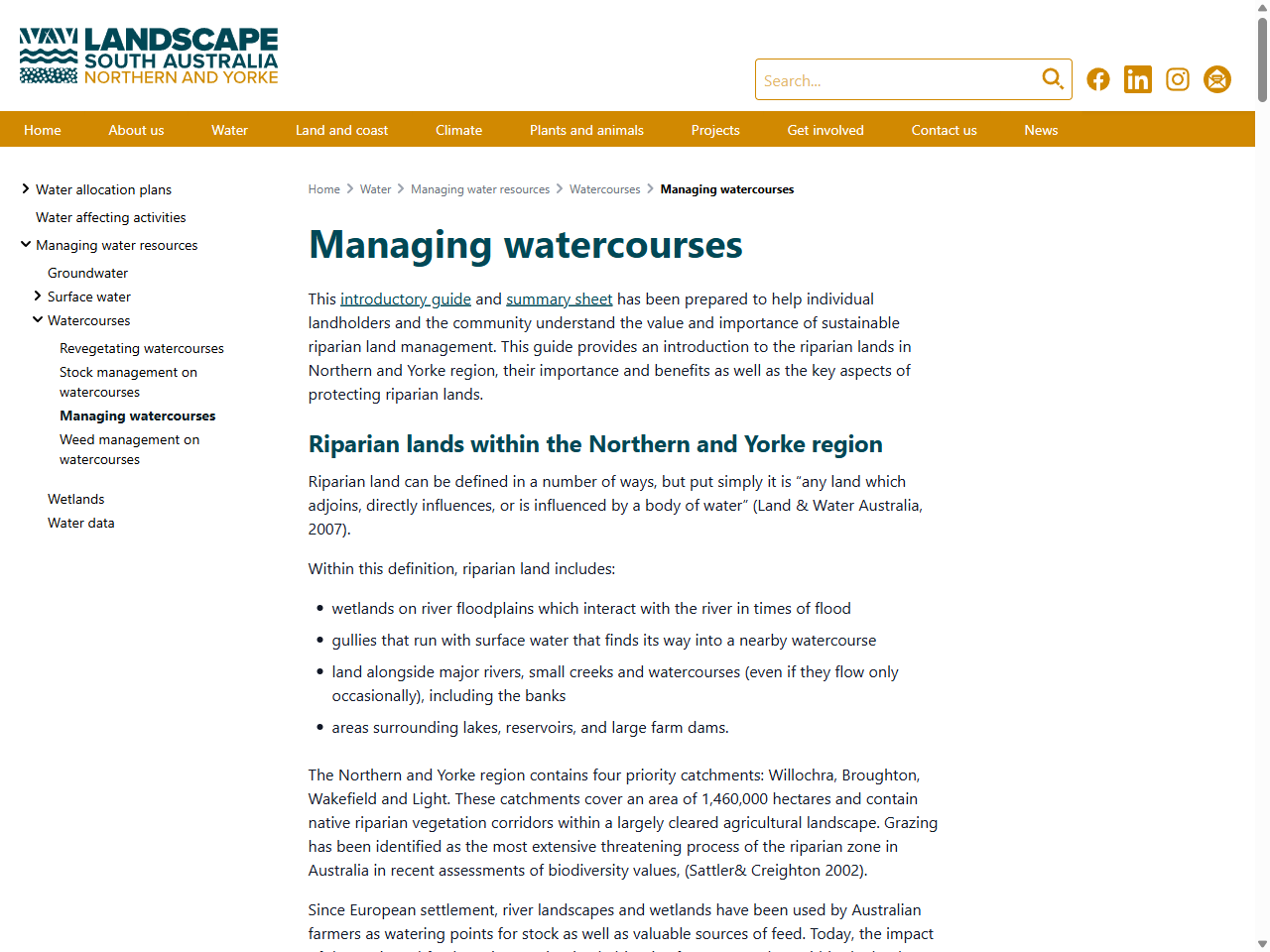 Preview of Northern and Yorke | Managing watercourses - Landscape South Australia, accessed July 30, 2025, 