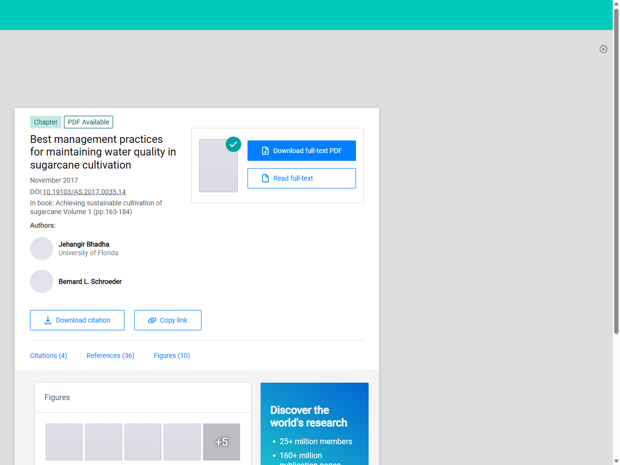Preview of (PDF) Best management practices for maintaining water quality in sugarcane cultivation, accessed July 28, 2025