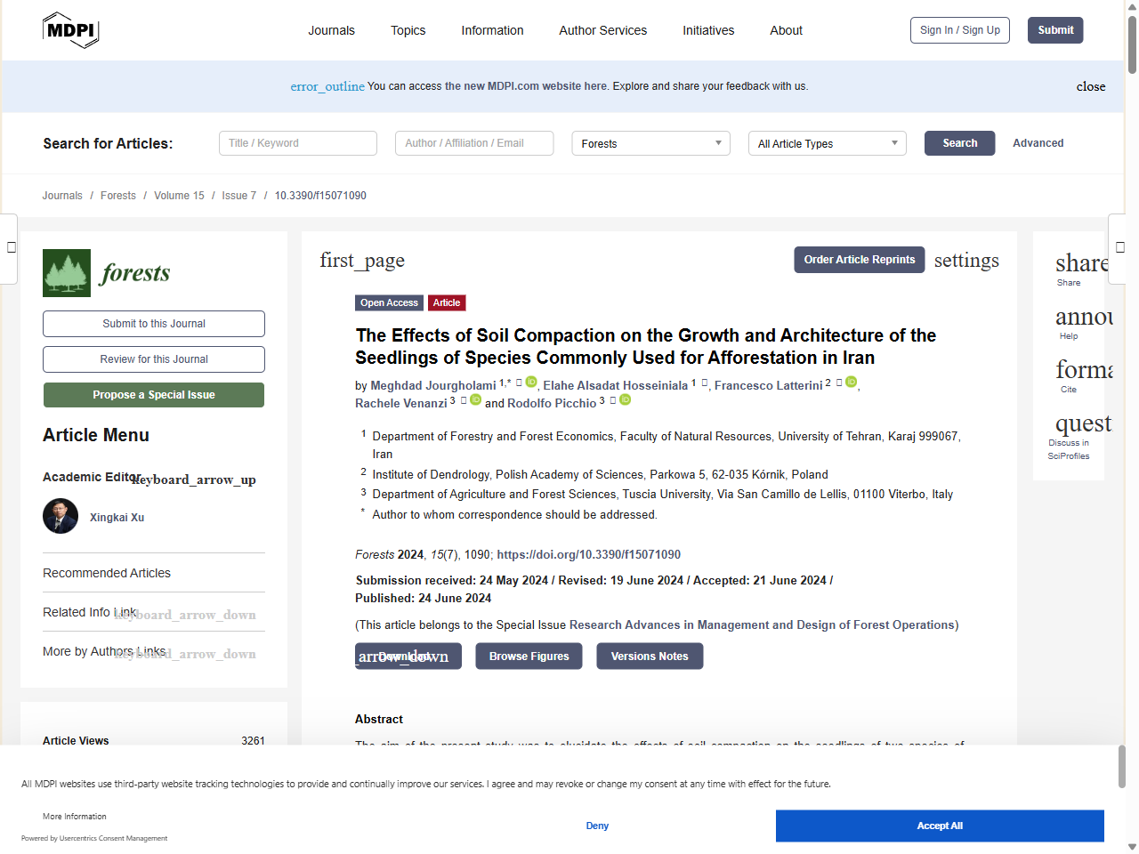 Preview of The Effects of Soil Compaction on the Growth and Architecture of the Seedlings of Species Commonly Used for Afforestation in Iran - MDPI, accessed July 20, 2025