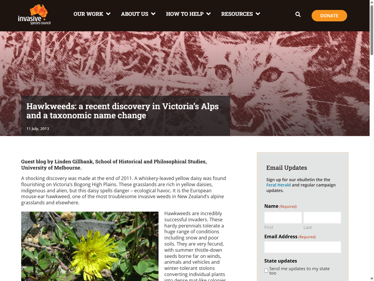 Preview of Management of introduced plant species in the Australian Alps - Science for Saving Species, accessed August 17, 2025