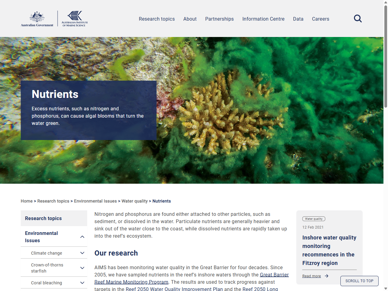 Preview of Nutrients | AIMS - The Australian Institute of Marine Science, accessed August 2, 2025,