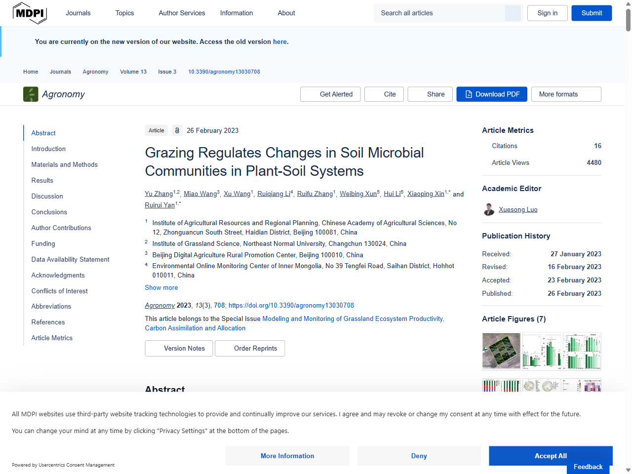 Preview of Grazing Regulates Changes in Soil Microbial Communities in Plant-Soil Systems - MDPI