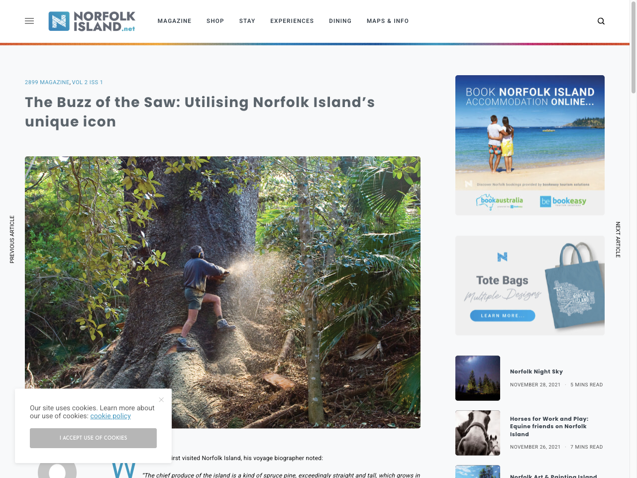 Preview of The Buzz of the Saw: Utilising Norfolk Island's unique icon, accessed July 30, 2025,