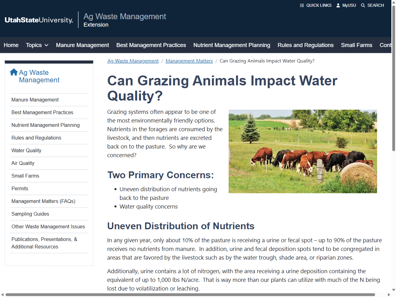 Preview of Can Grazing Animals Impact Water Quality? - Utah State University Extension, accessed July 25, 2025,