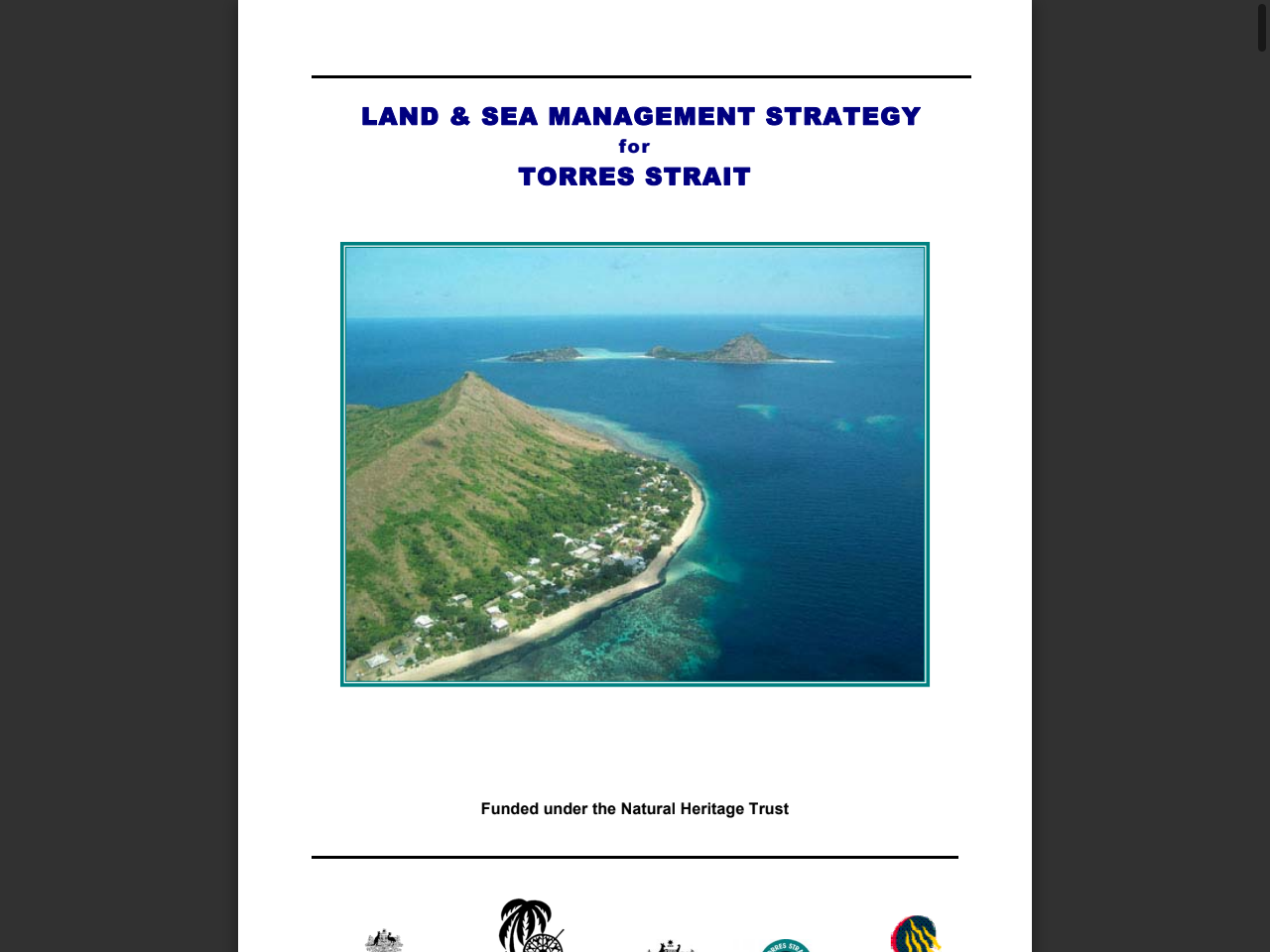 Preview of land & sea management strategy - Torres Strait Regional Authority, accessed August 3, 2025