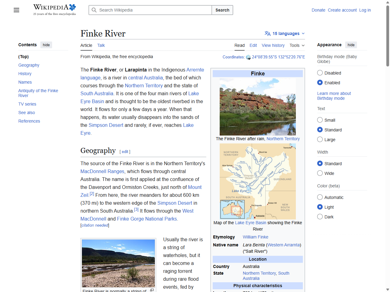Preview of Finke River - Wikipedia, accessed August 3, 2025,
