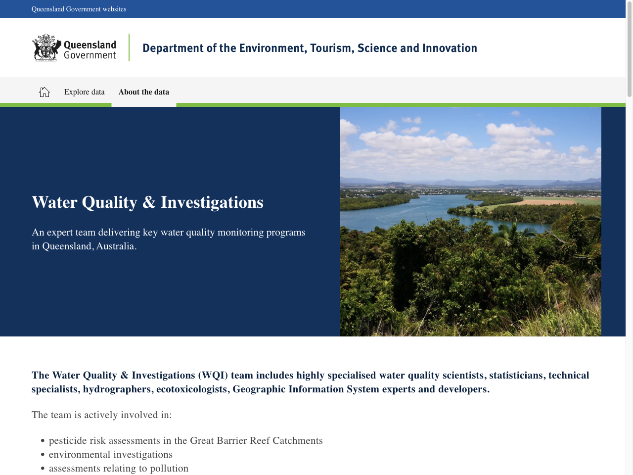 Preview of Water Quality & Investigations - Environment, land and water, accessed August 3, 2025, 