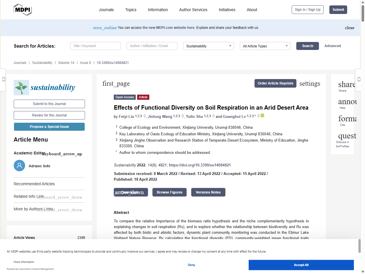 Preview of Effects of Functional Diversity on Soil Respiration in an Arid Desert Area - MDPI, accessed July 16, 2025,