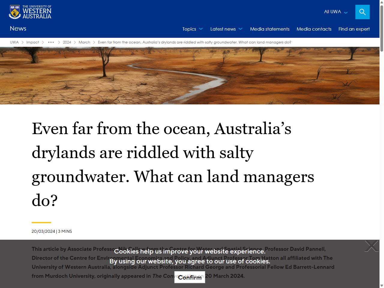 Preview of Table 2: Indicative Salinity Tolerance Thresholds (ECe ) for Key Native Indicator Species of Arid Floodplain Ecosystems