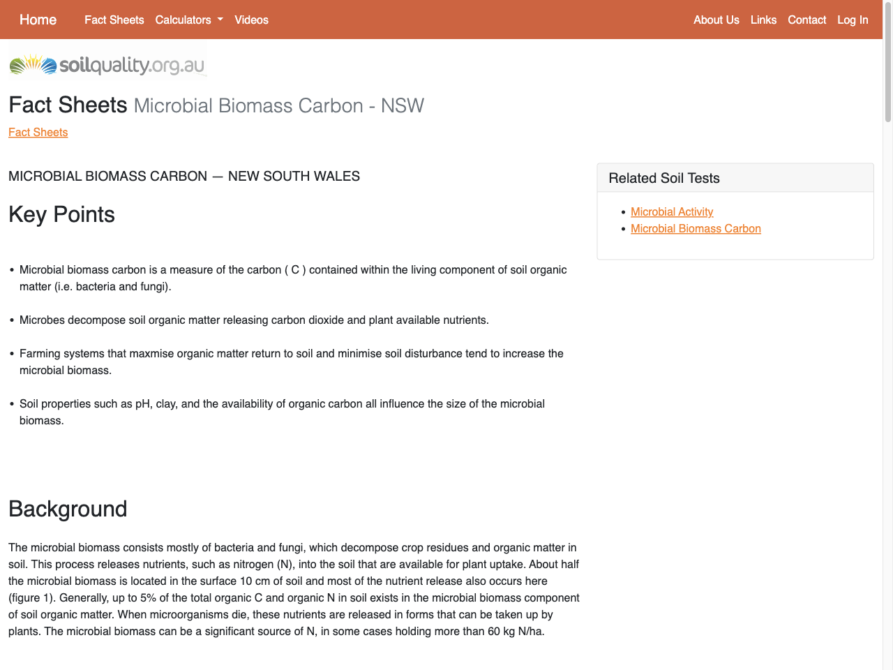 Preview of Microbial Biomass Carbon - NSW | Fact Sheets | soilquality.org.au, accessed August 5, 2025,