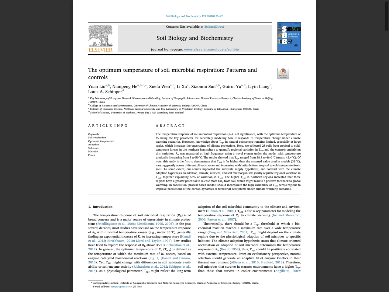 Preview of The optimum temperature of soil microbial respiration, accessed July 30, 2025,