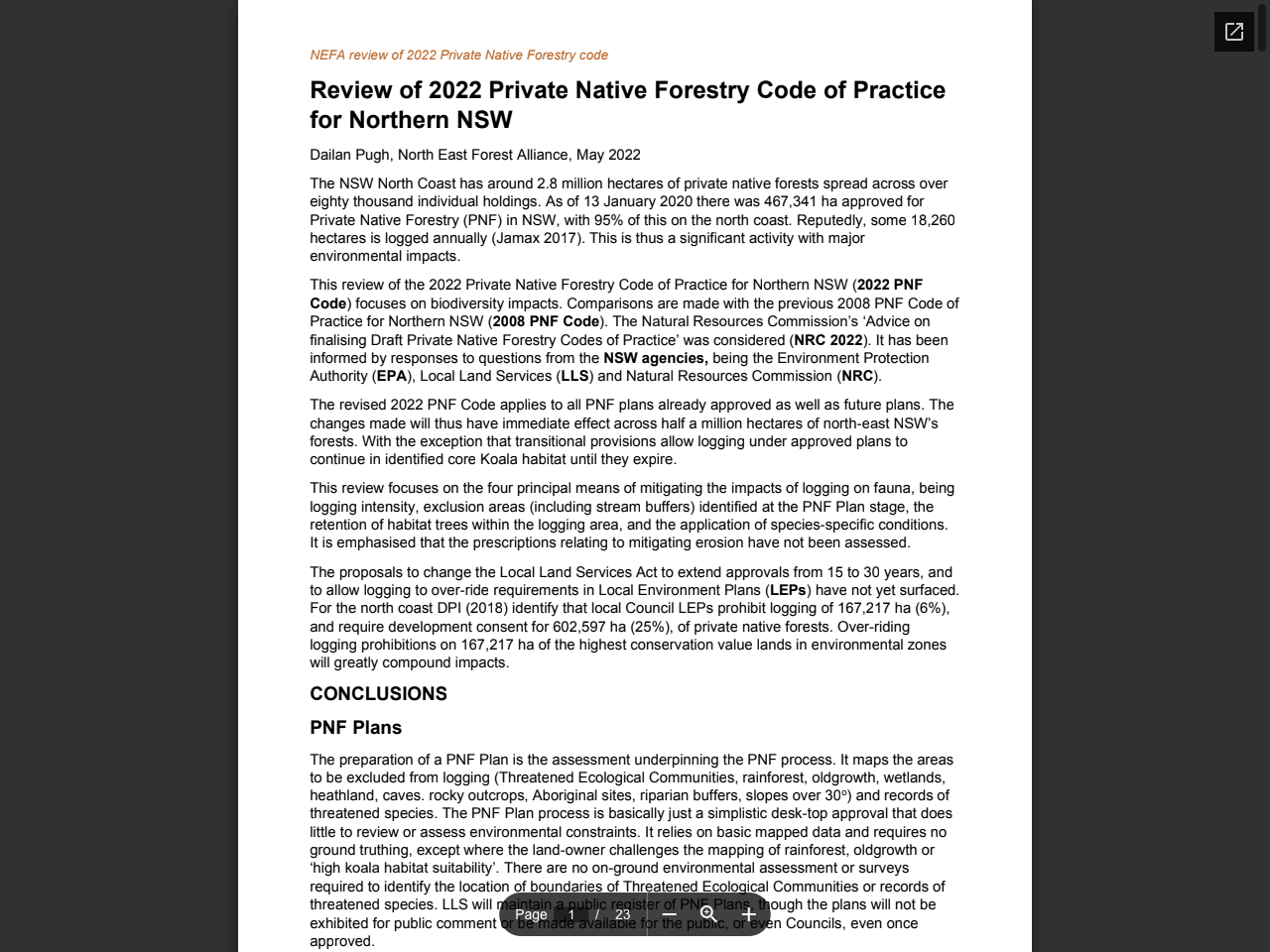 Preview of Review of 2022 Private Native Forestry Code of Practice for Northern NSW - NationBuilder, accessed July 12, 2025,