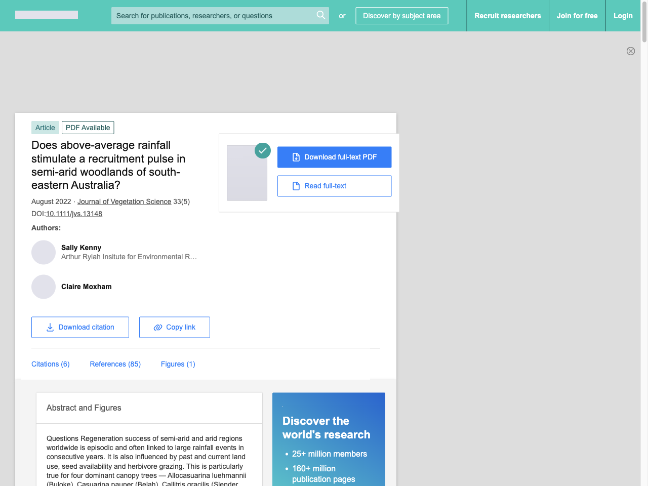 Preview of (PDF) Does above‐average rainfall stimulate a recruitment pulse in ..., accessed July 12, 2025, 