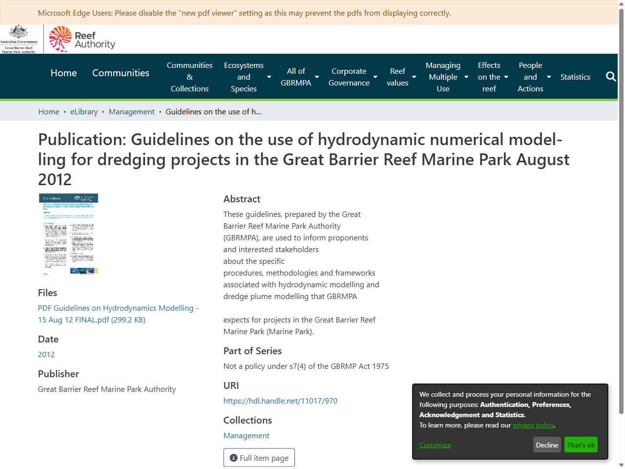 Preview of Guidelines - GBRMPA eLibrary, accessed August 1, 2025,