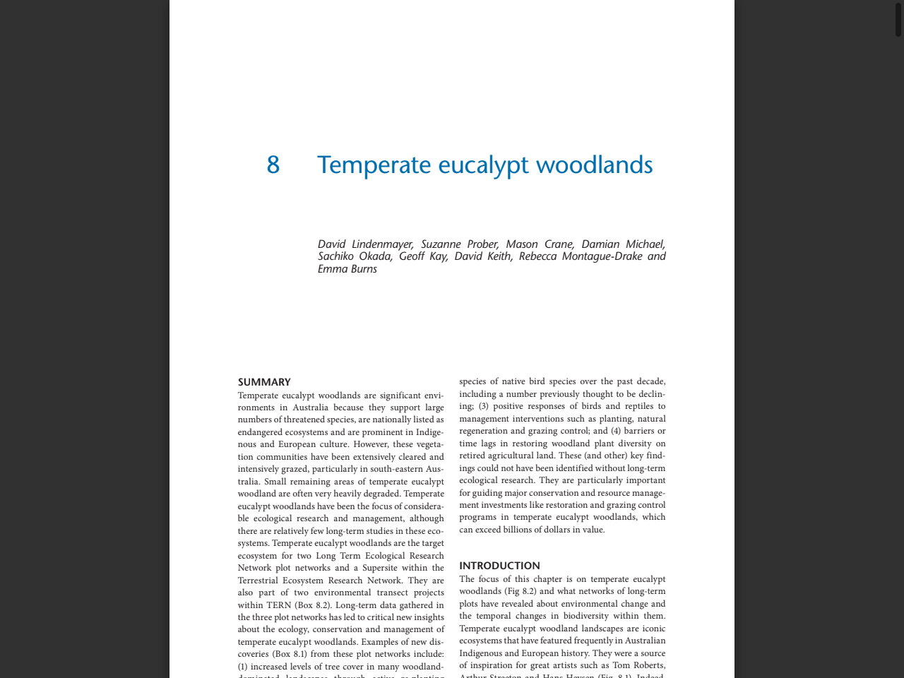 Preview of 8 Temperate eucalypt woodlands - Open Research Repository, accessed May 15, 2025,