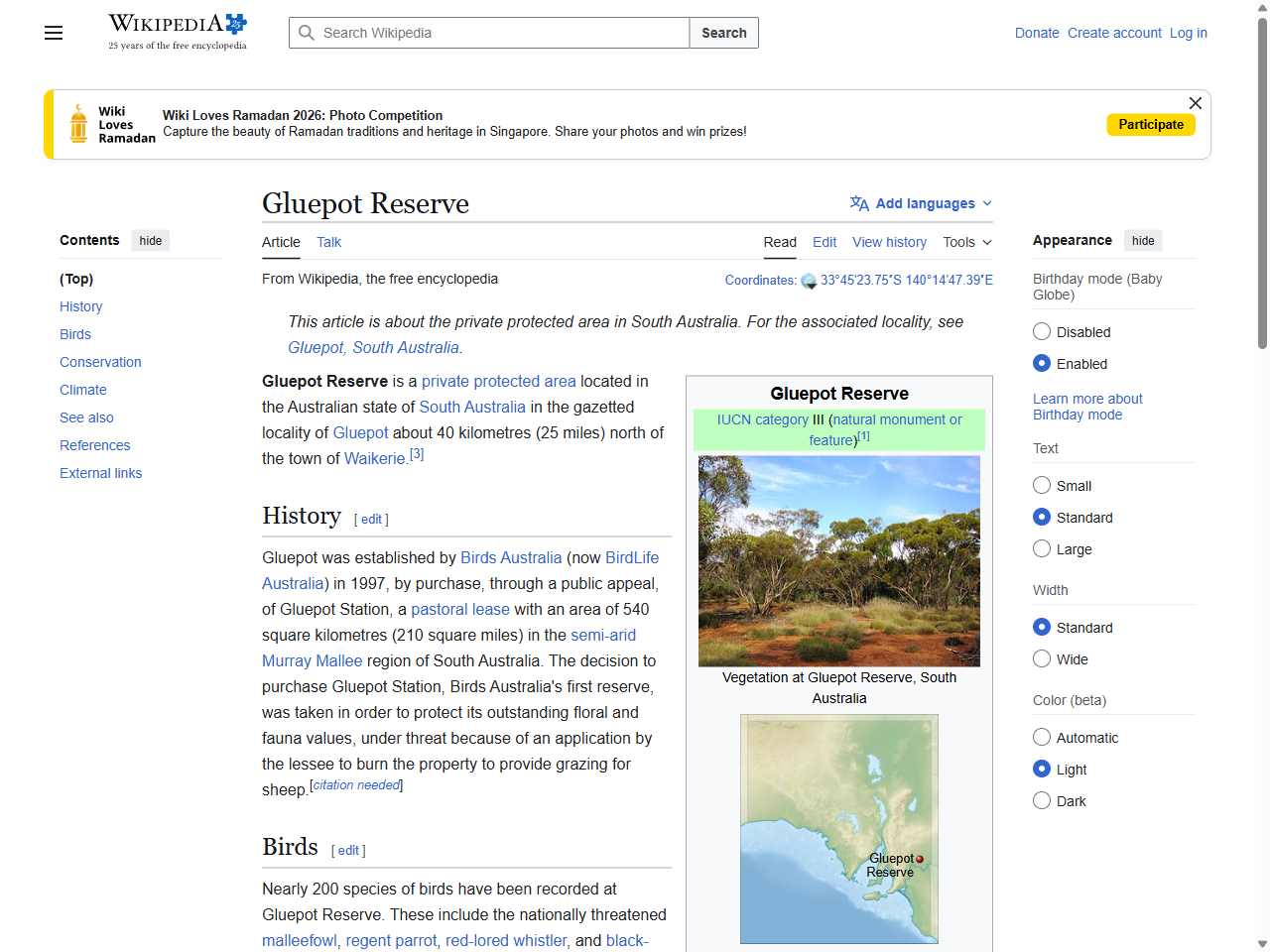 Preview of Gluepot Reserve - Wikipedia, accessed July 15, 2025