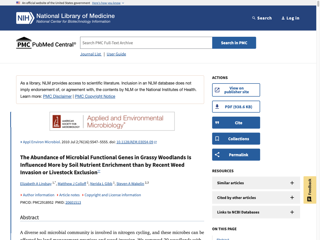 Preview of The Abundance of Microbial Functional Genes in Grassy Woodlands ..., accessed August 5, 2025, 