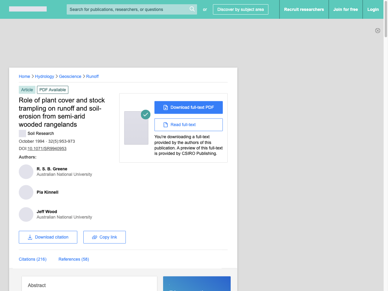 Preview of Role of plant cover and stock trampling on runoff and soil-erosion from semi-arid wooded rangelands - ResearchGate, accessed July 12, 2025, 