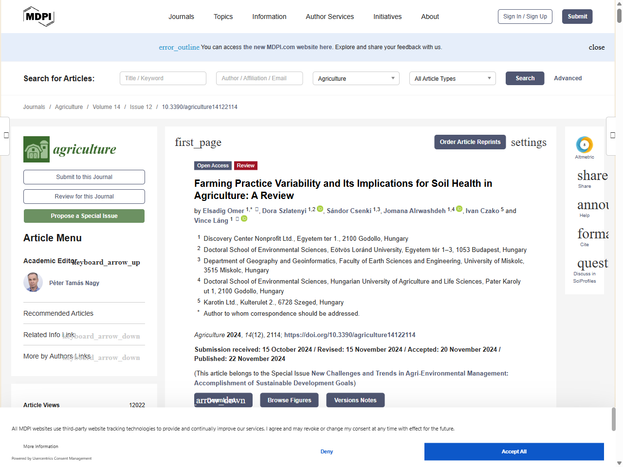 Preview of Farming Practice Variability and Its Implications for Soil Health in Agriculture: A Review, accessed July 25, 2025,