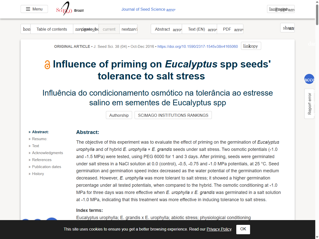 Preview of Effect of soil salinity on growth of irrigated plantation Eucalyptus in ...