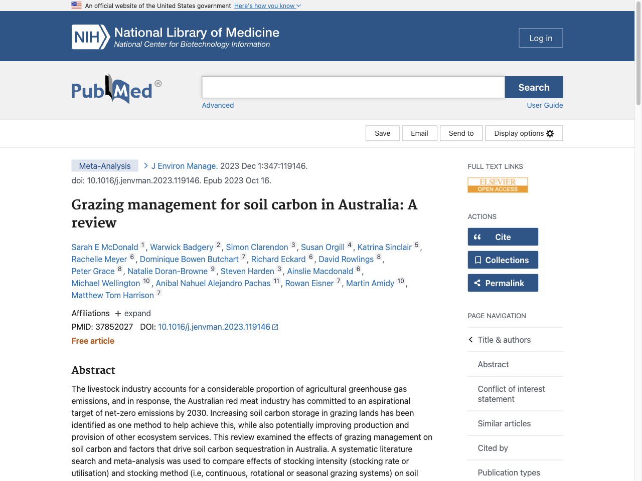 Preview of Grazing management for soil carbon in Australia: A review - PubMed, accessed August 5, 2025, 